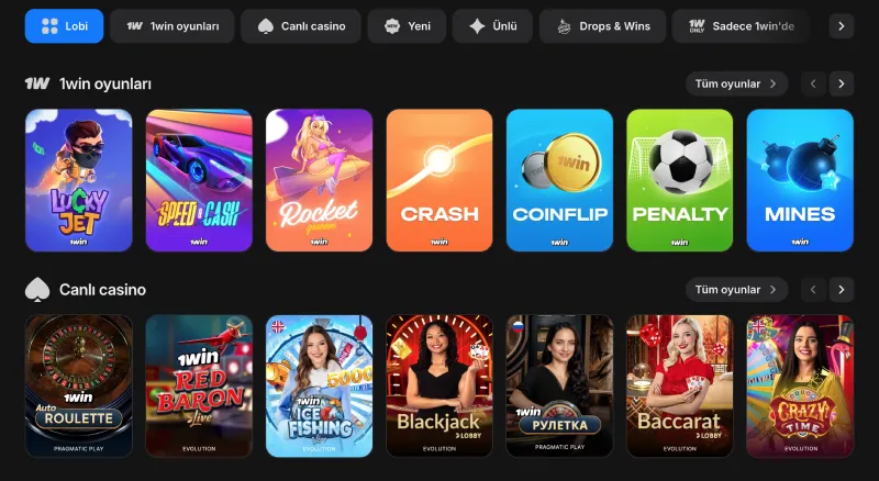 1win casino oyun